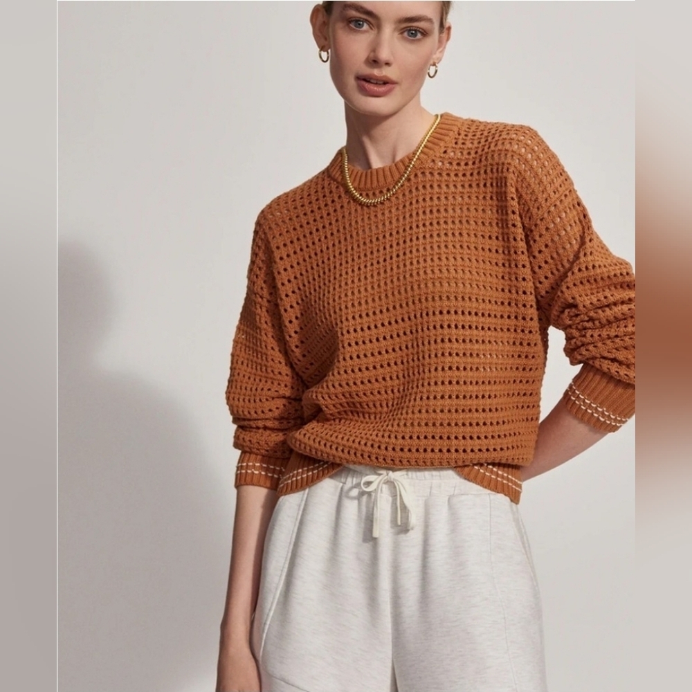 Varley Fox Knit Crew Sweater, Medium